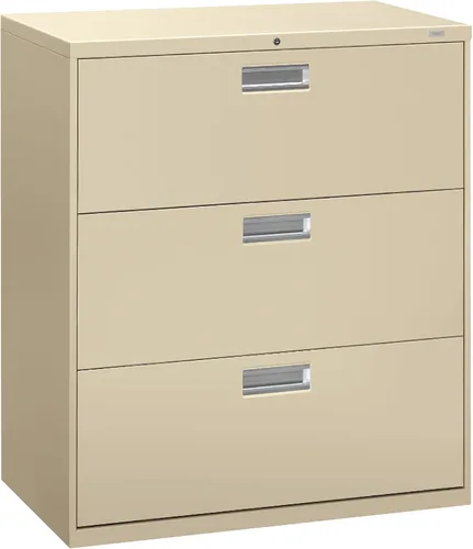 Vista 6 de Archivero lateral con 2 cajones HON Serie 600 de 30 in x 19 1/4 in, Acero, Negro