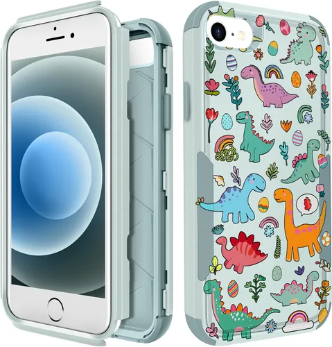 Vista 61 de Funda para iPhone SE 2020/2022/3ª generación, para iPhone 8/7, funda protectora resistente con diseño de flor linda para mujeres, hombres, niñas