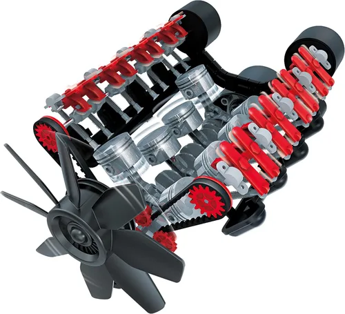 Vista 7 de OWI Inc Robotics Vroom! Motor de combustión modelo V8 Stem V8, kits educativos de cumpleaños STEM para bricolaje a partir de 12 años