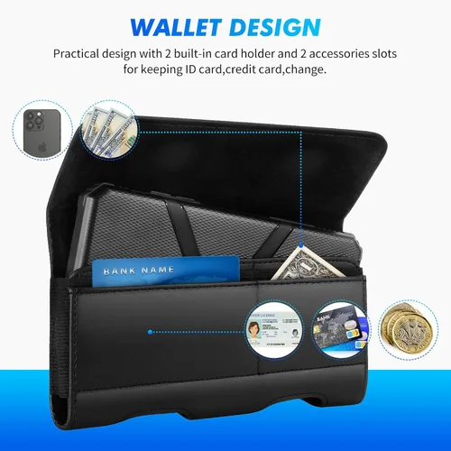Vista 3 de Mopaclle Funda de teléfono celular para Galaxy S25 S24 S23 S22 S21 S20 S8, A01 A10e M01 Funda de alta calidad para cinturón de teléfono para iPhone