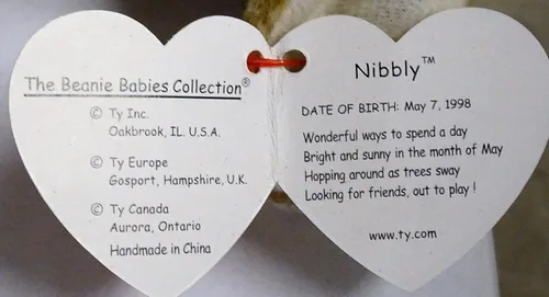 Vista 6 de Nibbly The Bunny Beanie Baby (Retirado)