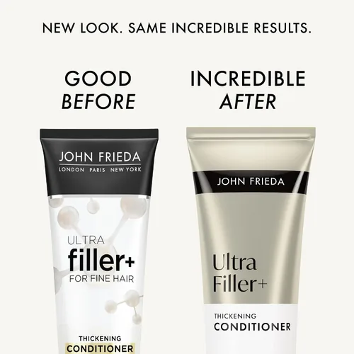 Vista 2 de John Frieda ULTRAfiller+ Acondicionador espesante para cabello fino y fino, acondicionador voluminizador ligero con biotina y ácido hialurónico, sin