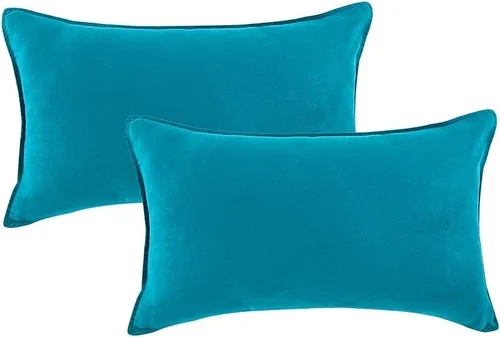 Vista 29 de Fancy Homi - Paquete de 2 fundas de almohada decorativas azul real de 14x14 pulgadas para sala de estar, sofá cama, sofá, decoración moderna bohemia