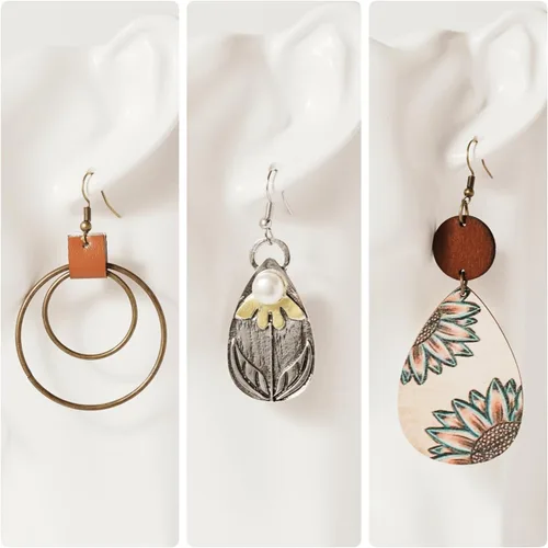 Vista 5 de 12 Pairs Boho Vintage Drop Dangle Earrings for Women Ethnic Style Chic Round Jewelry SetRetro Photoshoot Outfit Bundle for Women Trendy Mother's Day