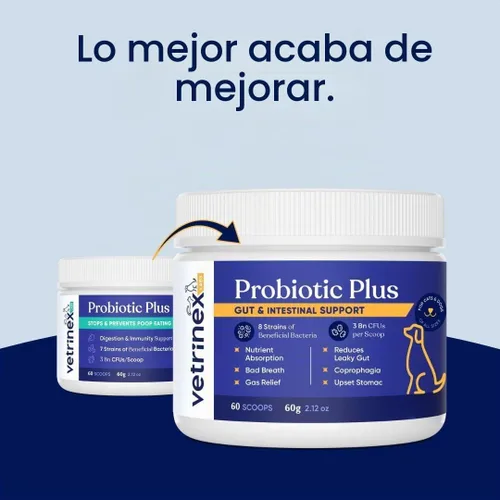 Vista 2 de Probiótico - Tratamiento de coprofagia para perros - Detén y evita que el perro coma caca - No comer heces, disuasorio y prevención - Probióticos