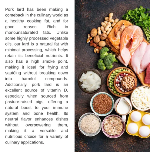 Vista 3 de 4 libras de manteca de cerdo totalmente renderizada, lista para comer, apta para todo propósito, apta para ceto-paleo