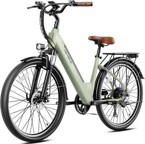 Vista 13 de Heybike Bicicleta eléctrica Cityscape 2.0 para adultos con motor de pico de 1200 W, batería extraíble de 468 Wh, bicicleta eléctrica de 50 millas