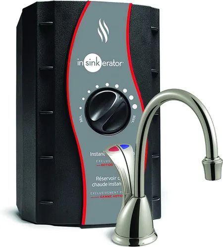Vista 2 de InSinkErator Wave - Sistema dispensador instantáneo de agua fría y caliente, grifo y tanque, níquel satinado, HC-Wave-SN y F-2000, 1 unidad