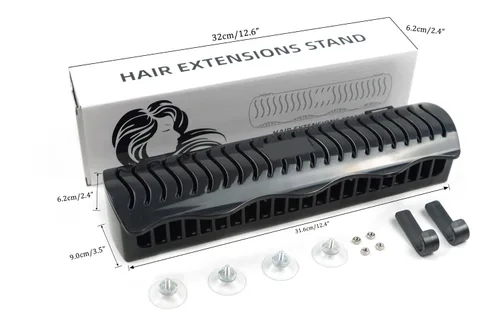 Vista 2 de 4 modos de instalación para extensiones de cabello utilizadas en múltiples ocasiones de trabajo, soporte de extensiones de cabello para peinar