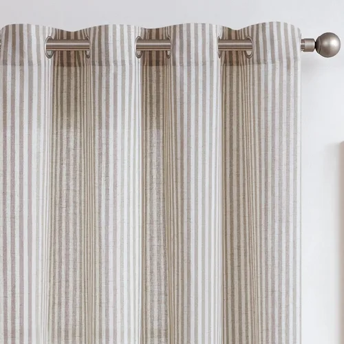 Vista 43 de jinchan Linen Blackout Curtains Back Tab 96 Inch 2 Panels Striped Blue Blue Stripe Lined