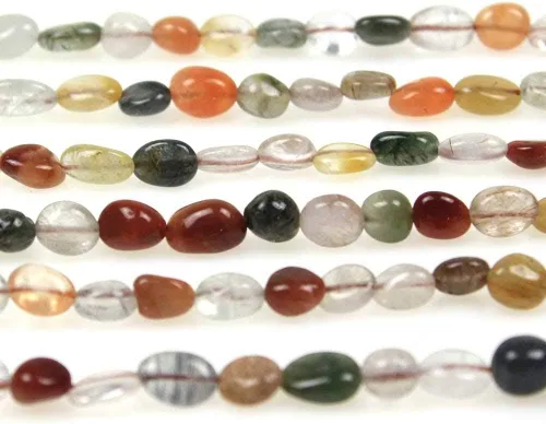 Vista 40 de MJDCB Cuentas de piedra de forma irregular natural de 8-10 mm, turquesa de África, piedras preciosas para sanación energética, para hacer joyas