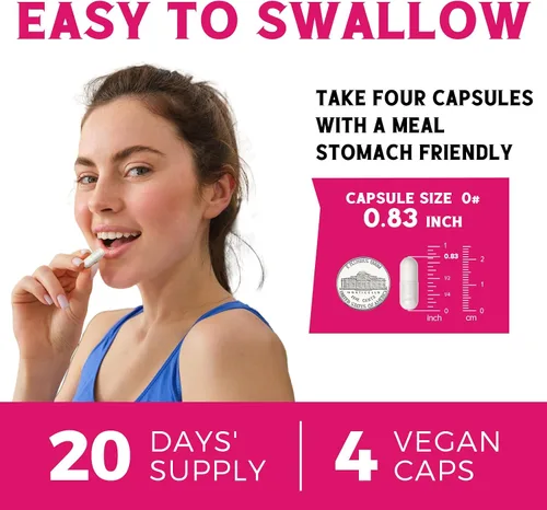 Vista 9 de Vitalibre Suplemento de inositol, Myo-Inositol y D-Chiro Inositol Suplementos para Mujeres, Proporción Ideal 40:1, Equilibrio Hormonal y Bienestar