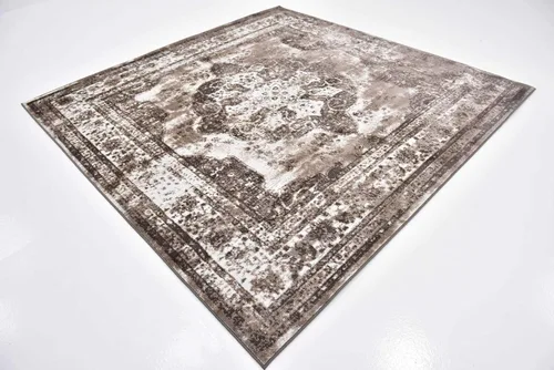 Vista 445 de Unique Loom Colección Sofia - Alfombra de área Salle Garnier (7' 1" x 10' Rectángulo, Borgoña/ Marfil)