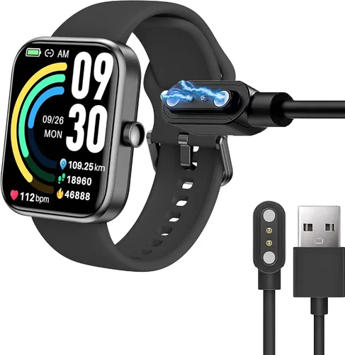 Vista 2 de Lamshaw Compatible con el cargador de reloj inteligente TOZO S7, cable de carga magnético de repuesto USB compatible con TOZO S3, S4, S5, S6, S7