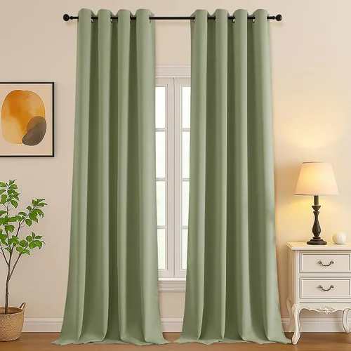 Vista 110 de Simplebrand Juego de 2 paneles de cenefa aguamarina para ventana de cocina de 14 pulgadas de largo, cortinas de oscurecimiento de habitación