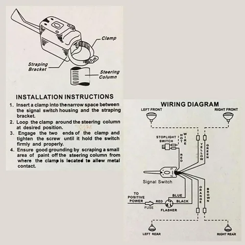 Vista 5 de Interruptor de señal de giro universal de 12 V para Ford Buick GM Street Hot Rod con intermitente