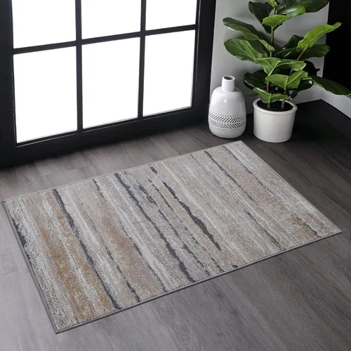 Vista 52 de NAAR PAYAS - Alfombra de área de 2 x 3 pies, diseño geométrico beige para sala de estar, dormitorio y comedor