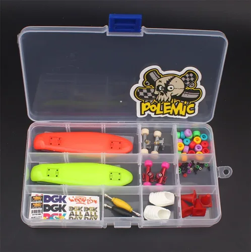 Vista 2 de YY Exquisito juego de diapasón de regalo para niños DIY dedo patineta juguetes naranja y verde