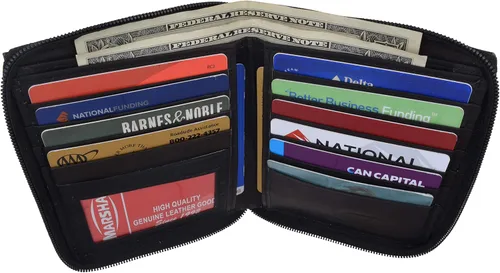 Vista 3 de Marshal Mens Leather Zippered Wallet