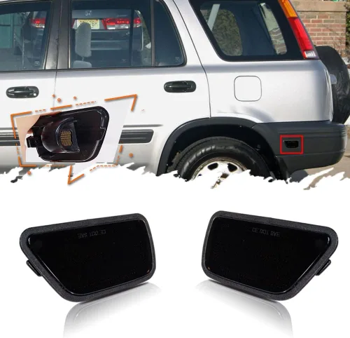 Vista 10 de 2x luces LED de señalización lateral de lente roja para parachoques trasero para Honda CR-V 1997-2001