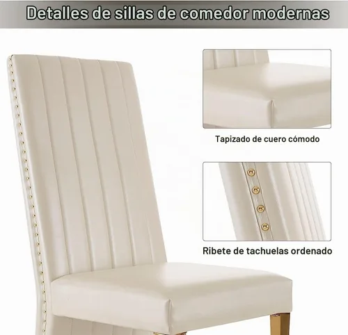 Vista 8 de Juego de mesa de comedor de 5 piezas, juego de mesa de comedor para 4, mesa de comedor de vidrio transparente con 4 sillas de comedor tapizadas