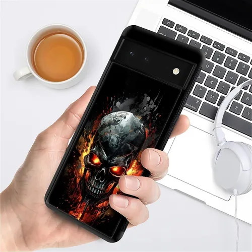 Vista 1838 de Compatible con Google Pixel 4A 5G Mobile Case Creative Acrylic Panel trasero Silicona Protección Grip especialmente diseñado para Google Pixel 4A 5G