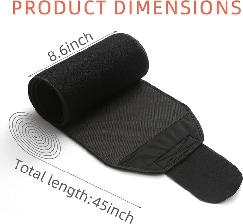 Vista 3 de ellostar Faja reductora de cintura para mujeres y hombres y banda de control de abdomen, moldeador de cuerpo, sauna, banda para el sudor
