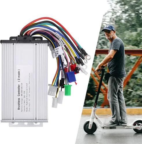 Vista 8 de Controlador de motor sin escobillas, carcasa de aluminio duradera de alta potencia 1000W-1500W, controlador de 48V-72V, rango de voltaje
