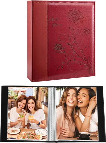 Vista 23 de Artmag - Paquete de 2 álbumes de fotos pequeños de 4 x 6 pulgadas, cada paquete con 26 páginas transparentes, para 52 fotos verticales de 4 x 6