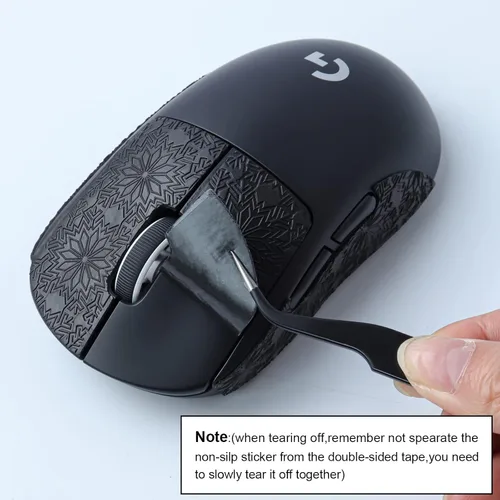 Vista 3 de JOMKIZ Cinta de agarre antideslizante para mouse Logitech G PRO X Superlight Wireless Gaming Mouse Skin resistente al sudor, fácil de aplicar, kit