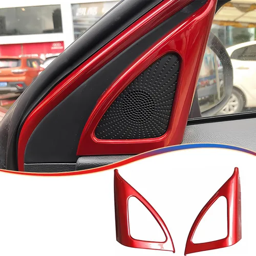 Vista 8 de MUXEE 2 piezas de marco de cubierta para altavoz de puerta de ventana de pilar A para Kia Forte 2019-2024 - Accesorios interiores deportivos