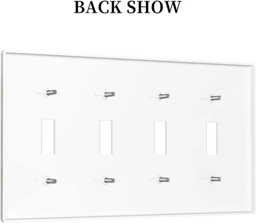 Vista 404 de Placa de Interruptor de Luz Azul de 1 Gang, Placa de Pared Decorativa de Palanca Individual, Cubierta de Placa de Pared de Palanca, Placa Frontal