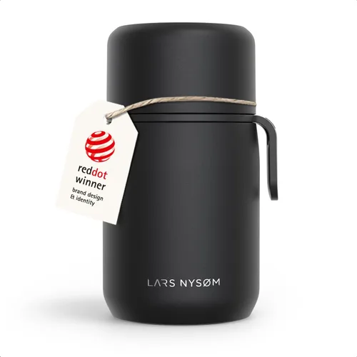 Vista 23 de LARS NYSØM Tarro de alimentos con aislamiento al vacío de acero inoxidable - Olla de almuerzo y frasco de almuerzo a prueba de fugas para alimentos