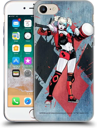 Vista 70 de Head Case Designs Funda de gel suave con licencia oficial de Batman DC Comics Bubblegum Harley Quinn Graphics compatible con Apple iPhone 7
