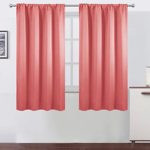 Vista 137 de LEMOMO Cortinas opacas de 42 x 54 pulgadas, juego de 2 paneles de cortinas con aislamiento térmico para oscurecer la habitación