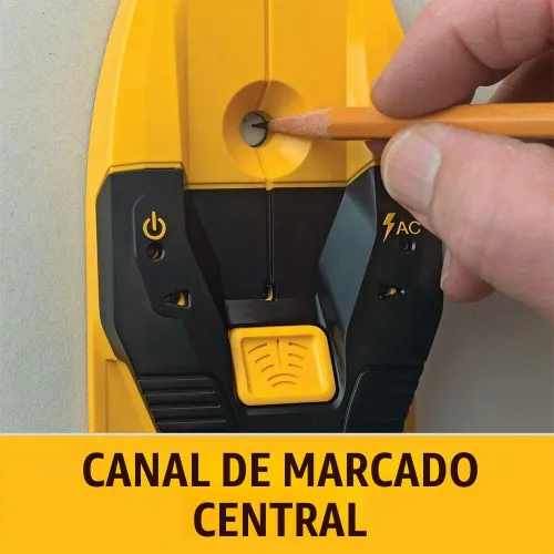 Vista 3 de DEWALT Detector de montantes, 3/4", localiza montantes de estructura de manera eficiente con flechas LED, ideal para madera y metal, pilas AAA