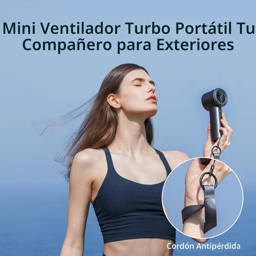 Vista 6 de JISULIFE Ventilador de mano Pro1S - Flujo de aire de última generación Azul estelar