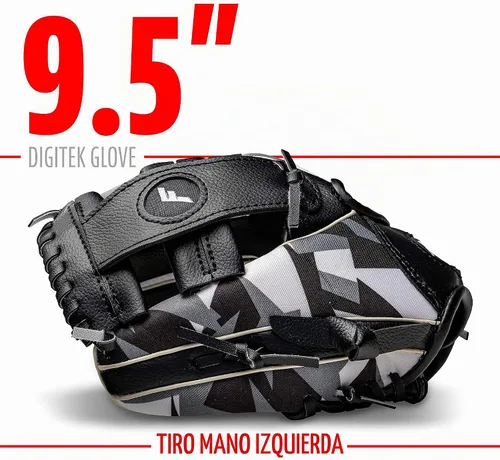 Vista 3 de Franklin Sports RTP Kids Tball Glove Negro/Blanco