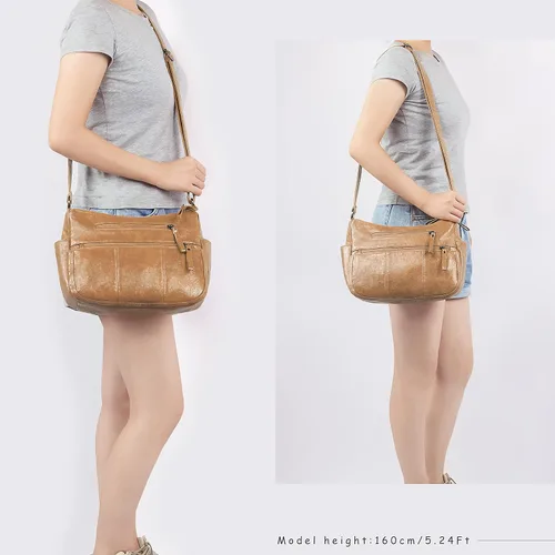 Vista 2 de Bolsos VOLGANIK ROCK para mujer de piel sintética suave, bolso de hombro para damas, bolso bandolera y bolsos de mano, liviano, con bolsillos