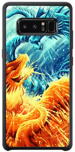 Vista 2 de Funda para Samsung Galaxy Note 10 - Funda de teléfono con diseño de dragón de hielo contra dragón de fuego - Funda de TPU con protección