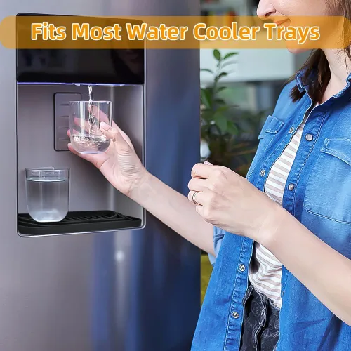 Vista 7 de Aolso Bandeja de goteo para refrigerador, bandeja de goteo de agua Frige para cortar, bandeja de goteo de agua de silicona para dispensador de agua