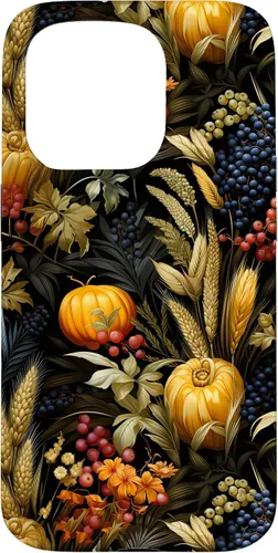 Vista 14 de iPhone 12 mini otoño hojas caídas calabaza especia cosecha feliz otoño caso