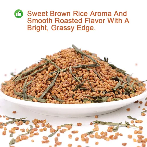 Vista 2 de Plant Gift Genmaicha - Té verde Genmai-cha con arroz tostado, Genmaicha - Té japonés de hojas sueltas - Té verde Gen Mai Cha, nivel de cafeína bajo