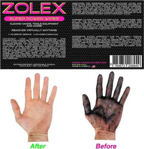 Vista 4 de Zolex Activado por agua, limpiador de manos para manos de trabajo, removedor de manchas para trabajadores pesados, removedor de grasa para mecánicos