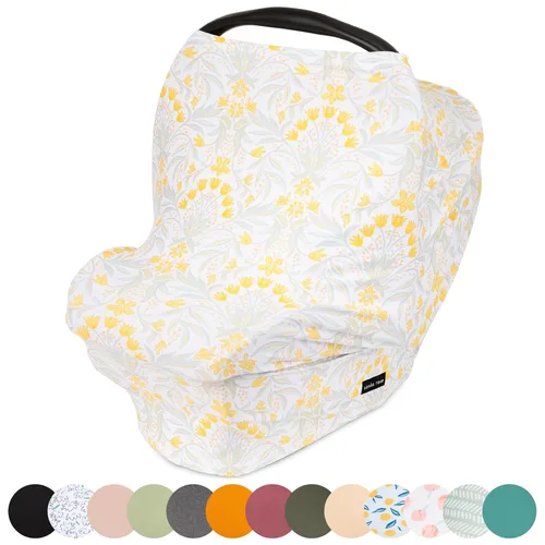Vista 11 de Simka Rose Funda de asiento de automóvil para bebés, multiusos, transpirable, cubierta de lactancia y toldo para asiento de automóvil de bebé
