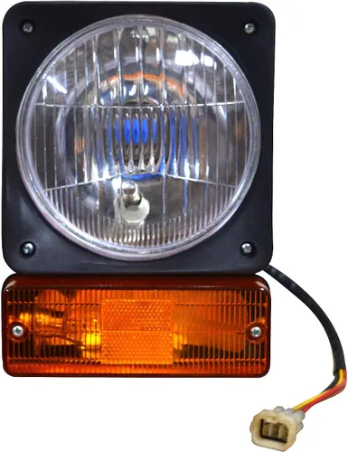 Vista 2 de Retroexcavadoras Cargadoras Faro JCB Piezas Montaje Ámbar/Transparente Lente faro con bombillas de 12 V Compatible para JCB 2CX 3C 3XC 4CX