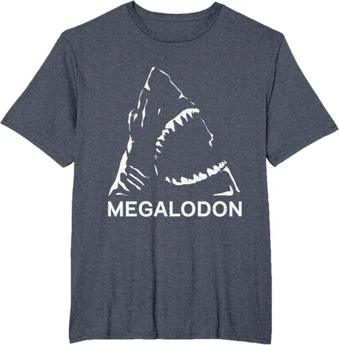 Vista 23 de Camiseta de paleontólogo prehistórico de tiburón gigante Megalodon, Negro