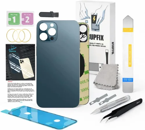 Vista 20 de Reemplazo de cristal trasero para iPhone 15Pro Max con herramientas Repir Big Hole OEM Rear Cover Glass Pre-Installed Internal Parts Easier