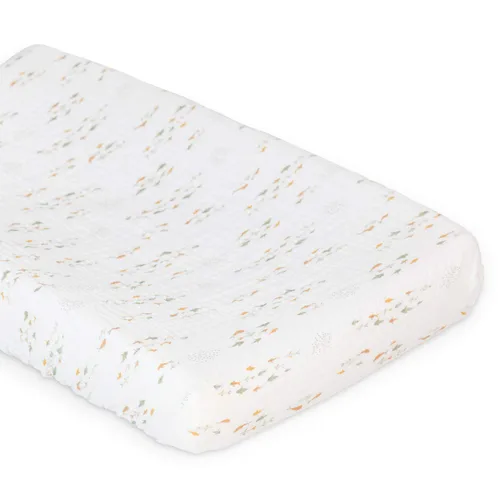 Vista 9 de lulujo Funda para cambiador de bebé, 100% muselina de algodón, tamaño estándar, 32 x 16 pulgadas, margaritas