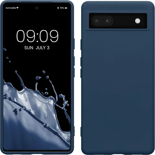 Vista 17 de kwmobile Funda compatible con Google Pixel 6a - Funda protectora delgada de silicona TPU - Arctic Night